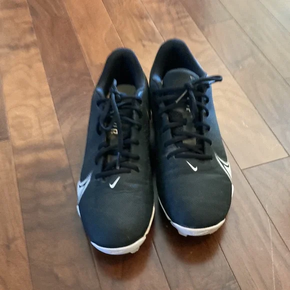 Nike cleats mens sport shoe sz 9 Vapor Fastflex rubber sole black white swoosh - Picture 3 of 4